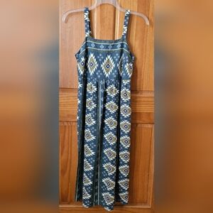 Sonoma Linen Blend Midi Dress Womens XS NWOT Boho Hippie Sleeveless